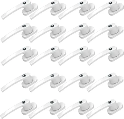 Produktbild von BASI - Fenstergriff - FG 503 - abschließbar - 20er Set - inkl. 2 Schlüssel - Gleichschließend - Alu Weiß - 20X7553-0002
