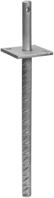 Produktbild von Pfostenträger Typ I mit Riffeldolle, feuerverzinkt - Durchmesser 20 mm, Länge 400 mm