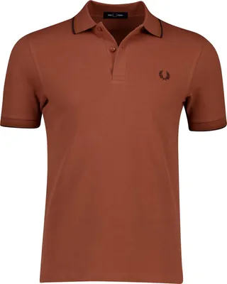 Produktbild von Fred Perry Polo braun Baumwolle normale Passform einfarbig Piqué