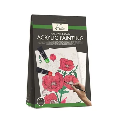 Obrázok produktu pre Akrylová sada na maľovanie - Kvety