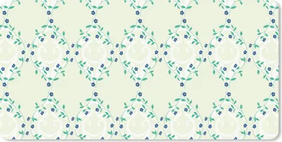 Produktbild von MuchoWow® Schreibtischunterlage Grün - Blau - Blume - Design 80x40 cm - XXL Mauspad - Gaming Mauspad