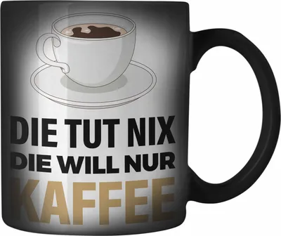 Produktbild von Trendation - Kaffeetrinker Geschenk Kaffee Grafik Spruch Geschenkidee Kollege Arbeit (Schwarz)