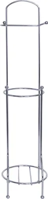 Produktbild von MSV WC Rollenhalter Toilettenpapierrollenhalter WC Rollen Aufbewahrung WC-Ersatzpapierrollenhalter Klopapierrollenhalter silber verchromt
