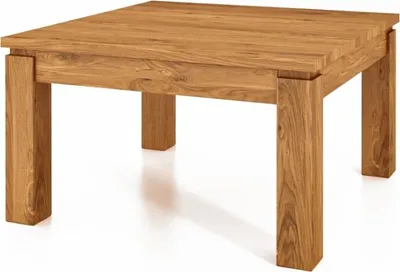 Produktbild von Couchtisch Tinci aus Wildeiche massiv 60x110x40 cm mit Holzbeinen