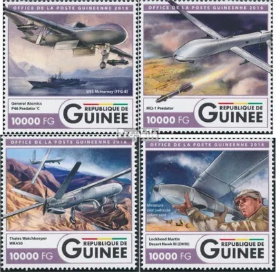 Produktbild von Briefmarken Guinea 2016 Mi 11976-11979 (kompl. Ausgabe) postfrisch Flugmaschinen
