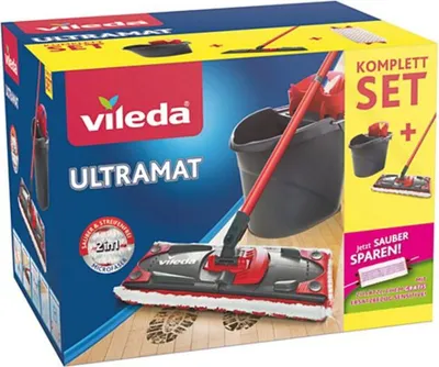 Produktbild von Vileda Wischmops & Bodenwischer Ultramat 2in1 Box inkl. gratis Ersatzbezug Microfaser Sensitive