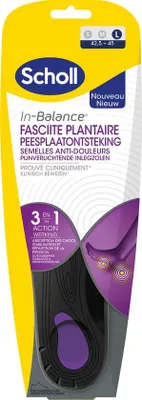 Produktbild von Scholl In Balance pijnverlichtende inlegzolen Peesplaatontsteking - Large - Maat 42,5-45 - 1 Paar