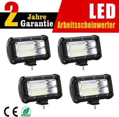 Image de XMTECH 4 pièces 72W LED Projecteur de travail Projecteur auxiliaire Offroad Projecteur voiture 10-30V blanc froid Lumière de travail IP67 étanche
