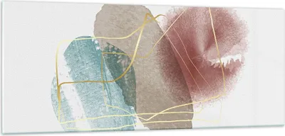 Produktbild von Bilder auf glas - Einteilig - Form Figur Abstraktion - 100x40cm - Glasbilder - Wandbilder - Bilder - zum Aufhängen bereit - Wanddekoration aus Glas - Glas Bilder - Wandbild auf Glas - GAB100x40-5057