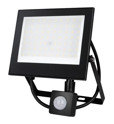 Produktbild von XUDO LED-Fluter 50 W, PIR-Bewegungsmelder, 5000 lm, 4500 K, IP65, schwarz Mola2