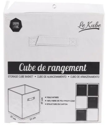 Produktbild von Urban Living Aufbewahrungskorb/Schrankkorb - 29 ltr - weis - 31 x 31 cm