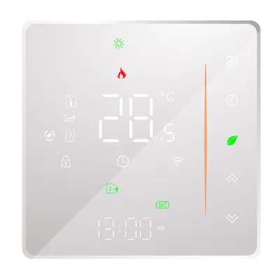 Produktbild von WiFi Smart Thermostat Temperaturregler Woechentlich programmierbar Unterstuetzt Touch Control/ Mobile APP/ Sprachsteuerung Kompatibel mit Alexa/ Home, fuer Wasserheizung 5A Weiss