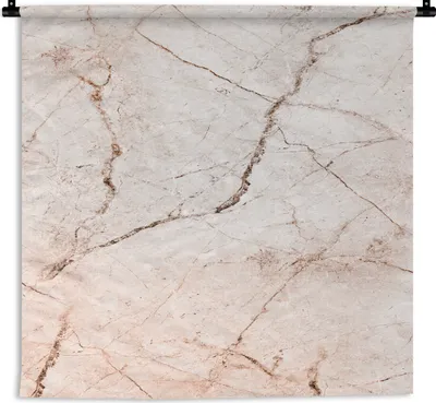 Produktbild von MuchoWow® Wandteppich Wandbehang Roségold - Marmor - Stein - Design 90x90 cm Tapisserie Dekoration Wandtuch - Wandaufhänger