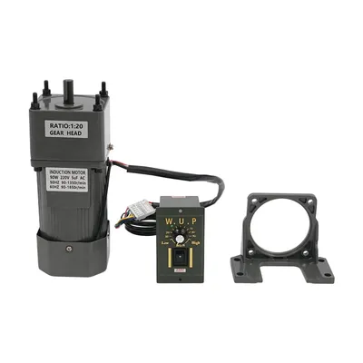 Image de AC 220V 90W Motoréducteur avec régulateur de vitesse+support 20K Moteur électrique avec régulateur de vitesse