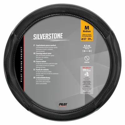 Produktbild von PILOT 32943 Silverstone Lenkradbezug Ø37-39cm Schwarz Lenkradhülle