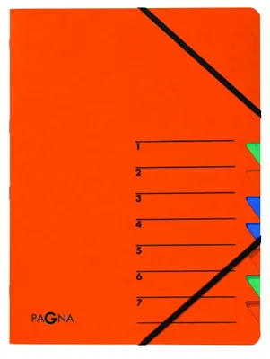 Produktbild von Pagna Ordnungsmappe Easy (Sammelmappe, 7 Fächer, 1-7) orange