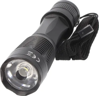 Produktbild von Arcas 1 Watt LED Taschenlampe schwarz inklusive Alkaline Batterie