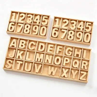 255 Holz-Buchstaben und Zahlen zum Basteln, 2,3 x 1,6 cm