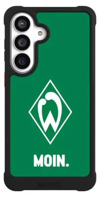 Produktbild von NIVOCASE Hülle für Samsung Galaxy S26+  Stoßfeste Handyhülle NIVOmax Case Schwarz Moin Offizielles Lizenzprodukt SV Werder Bremen