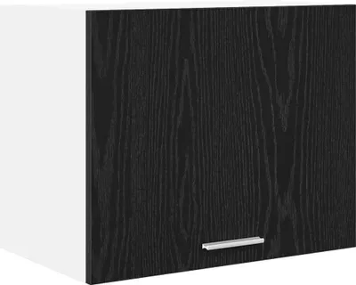 Image de vidaXL Armoire suspendue avec porte Chêne noir et blanc 50 x 31 x 40 cm