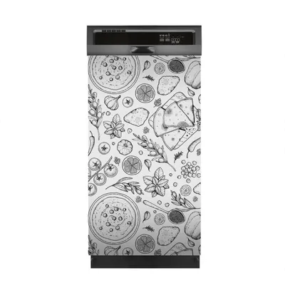 Produktbild von Aufkleber sticker 45x80 cm Dekorative folie Spülmaschine - Lebensmittel Kochen Gemüse