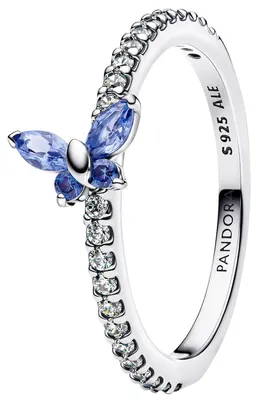 Produktbild von PANDORA Timeless Glitzernder Schmetterling Ring aus Sterling Silber mit Zirkonia, Größe: 50, 194269C01-50