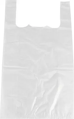 Produktbild von Hemdchen-Tragetaschen, HDPE 48 cm x 27 cm x 12 cm weiss