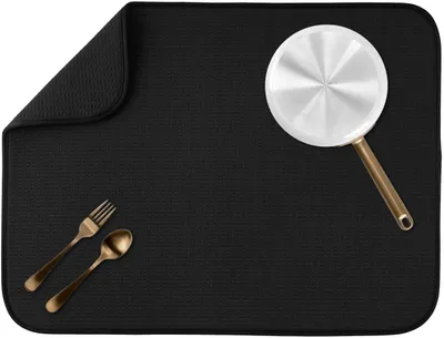 Abtropfmatte XL 45,7x61 cm schwarz Mikrofaser