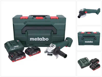 Zdjęcie produktu dla Akumulatorowa szlifierka kątowa Metabo W 18 7-125 18 V 125 mm + 2x akumulator 4,0 Ah + ładowarka + metaBOX