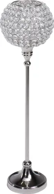 Produktbild von Kristall Kerzenständer Marie XL 2er SET Teelichthalter Kerzenhalter Kerzenleuchter Tischdeko Gastgeschenke silber
