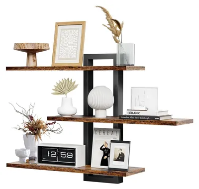 Image de Étagère murale à trois niveaux pour un rangement décoratif