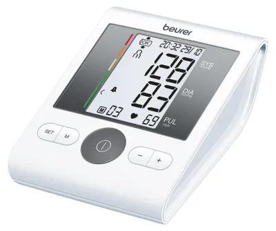 Productafbeelding van BEURER bloeddrukmeter voor bovenarm, 4x30 geheugen, LCD, wit, BM 28