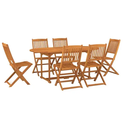 Produktbild von vidaXL 7-tlg. Garten-Essgruppe 180x90x75 cm Massivholz Akazie