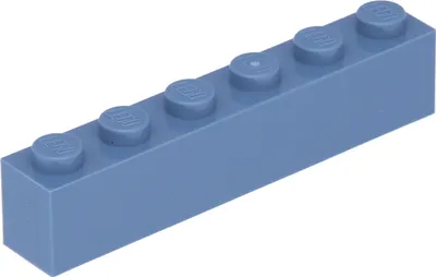 Produktbild von Lego® 250 Stück 3009 Stein Brick 1x6 Part Basic Steine 250 Sandblau