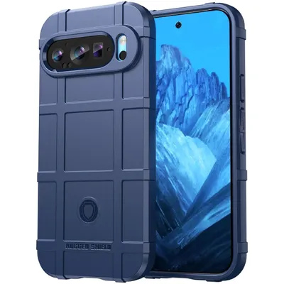 Produktbild von Mobigear Rugged Shield  Google Pixel 9 Hülle Flexibles TPU Backcover Stoßfest - Blau
