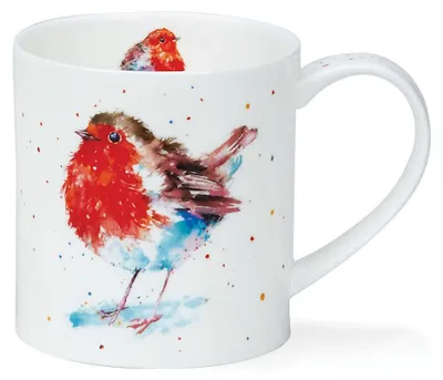 Bone China Kaffeetasse Orkney Form 0,35 l Federn Design