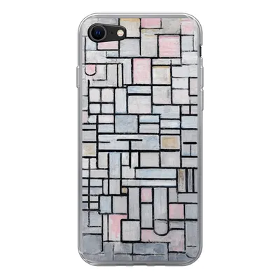 Produktbild von MuchoWow® Handyhülle Schutzhülle Hülle für iPhone 8 Komposition 6 - Mondrian - Kunst Silikon Softcase Handy Hülle - Schutzhaube