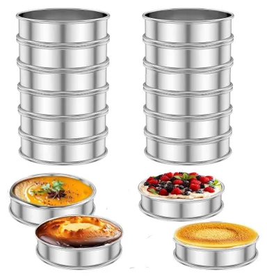 Zdjęcie produktu dla Zestaw 20 formek ze stali nierdzewnej do pieczenia ciast i deserów