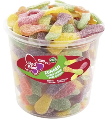 Produktbild von Red Band Zungen super sauer 100 Stück, 1200g