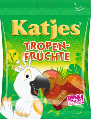Produktbild von KATJES 121302009 Fruchtgummi Tropen-Früchte 200g Vegan