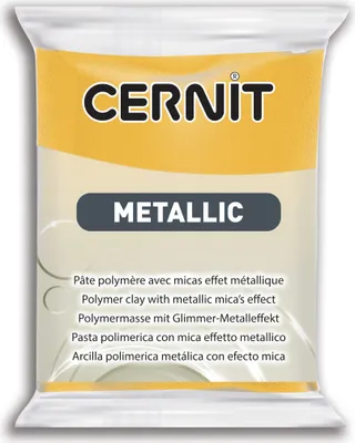 Produktbild von Cernit 6x Metallic 56g, Gelb - Gelb CE0870056700C