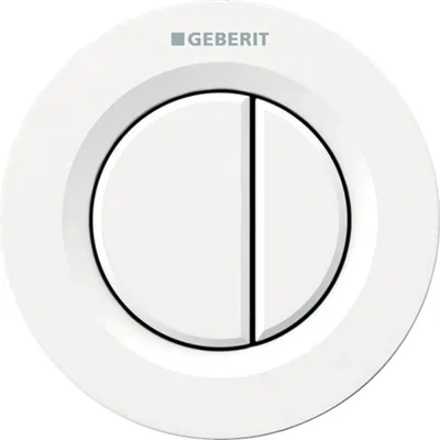 Produktbild von Geberit Fernbetaetigung Typ01 UP 2-Mengen weiss, round, 1 Stk.