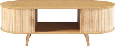 Produktbild von Couchtisch 'Nordkapp' mit 2 Türen 120 x 55 x 40 cm Holz Bambus