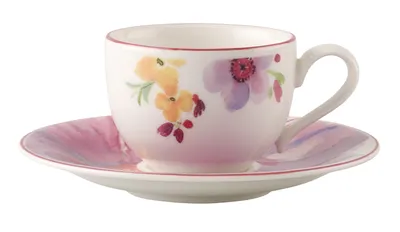 Produktbild von Villeroy & Boch Mariefleur Basic, Set, Mehrfarbig, Porzellan, Espresso, 1 Stück(e), 235 g