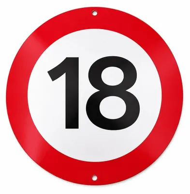 Obrázok produktu pre Dopravné značenie "Maximálna rýchlosť 18 km/h" s ochrannou fóliou