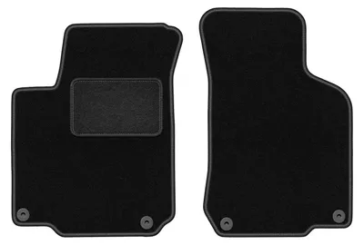 Image de Tapis de sol avant velours sur-mesure pour Seat Toledo II (1998-2004, berline) noir, jeu 2 pièces, fixations - STANDRAD