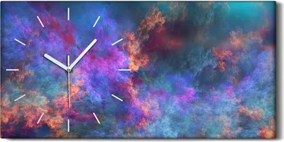 Produktbild von Dekor Leinwand Uhr Wandbilder Kunstdruck 60x30 Abstrakte surreale Wolken - weiße Hände
