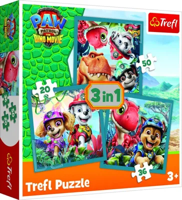 Produktbild von TREFL 3 in 1 Puzzle – Paw Patrol Dino Film
