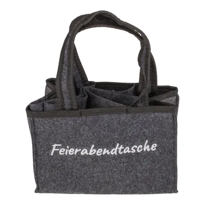 Produktbild von Out of the Blue Flaschentasche Bierträger Flaschenträger für 6 Flaschen Feierabendtasche, Grau