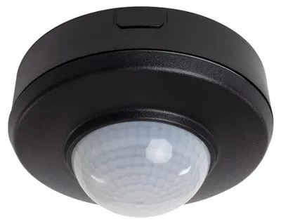 Produktbild von Bewegungssensor PIR mit Dämmerungssensor 360° für Oberfläche / Einbau Außenbereich IP54 Schwarz